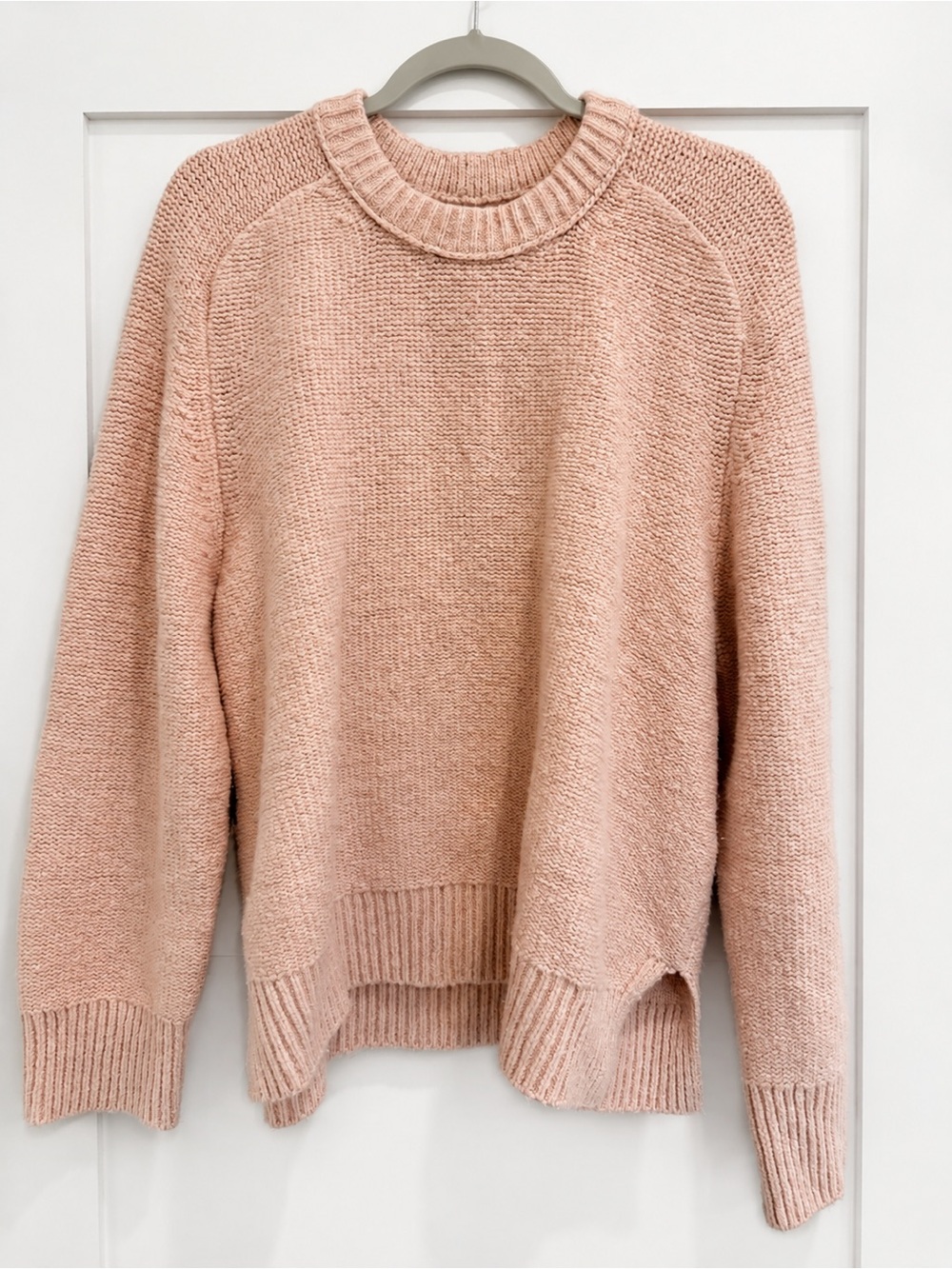 Abercrombie & Fitch Peach Pink Textured Knit Sweater Size M Cotton Blend